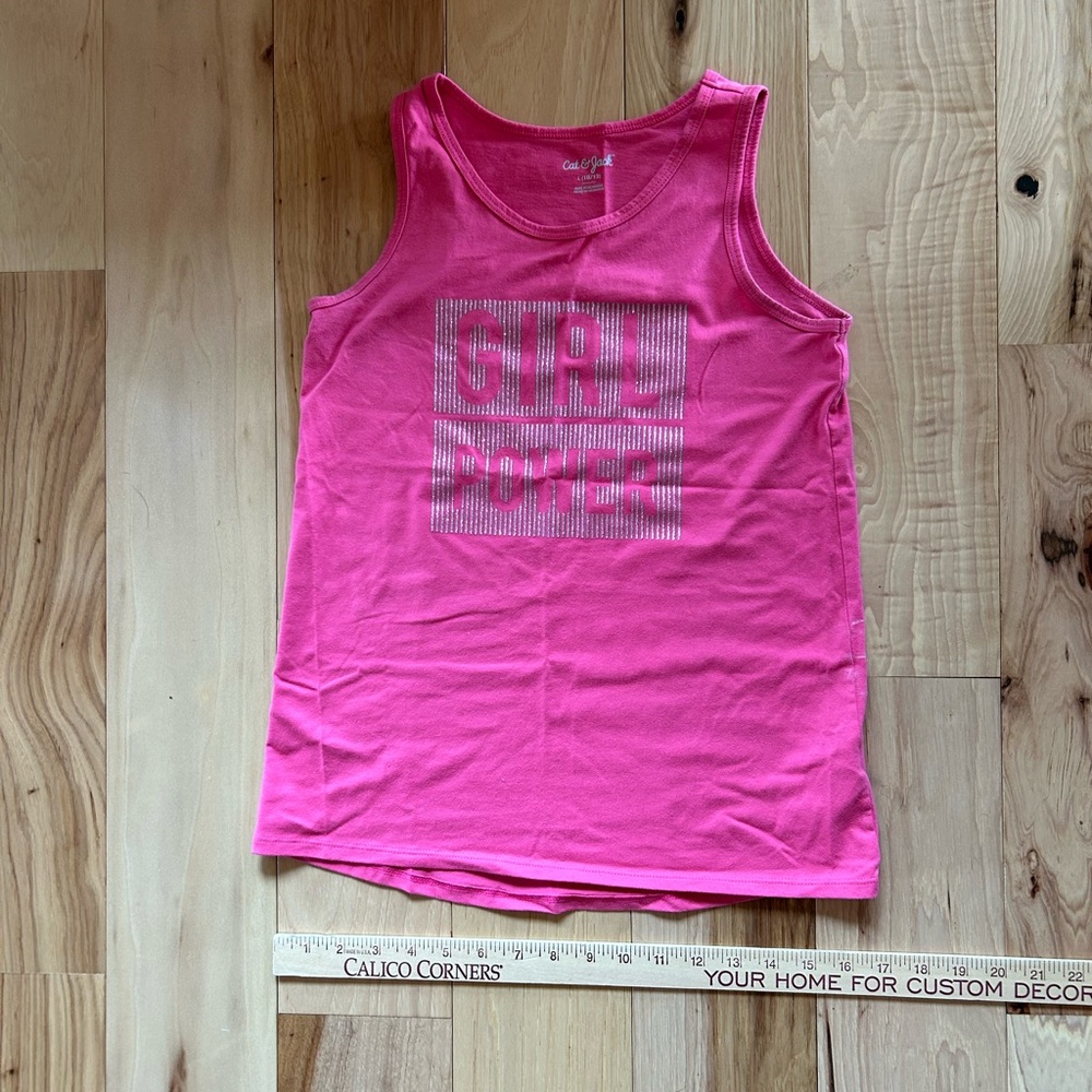 Like new! Cat & Jack Pink “Girl Power”Tank Top